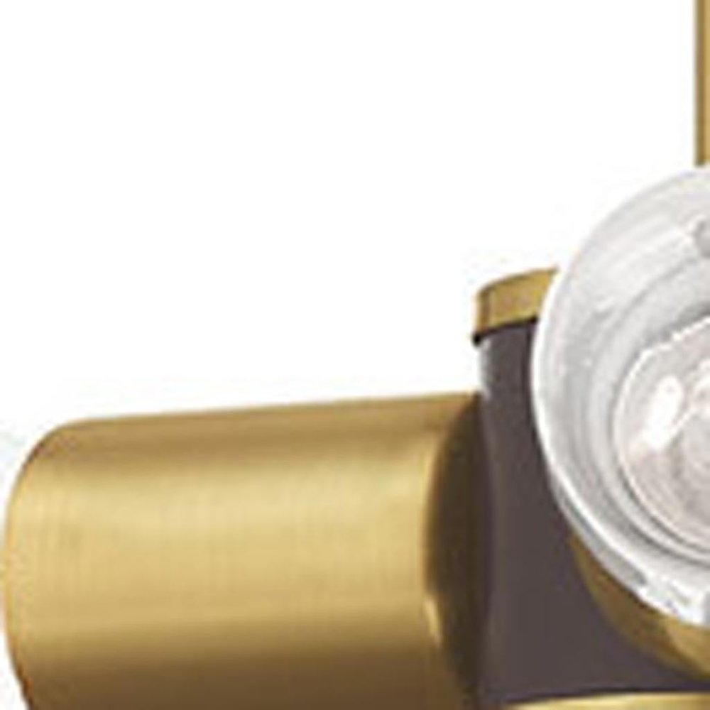 Brass Three Light Metal Dimmable Chandelier With Shades
