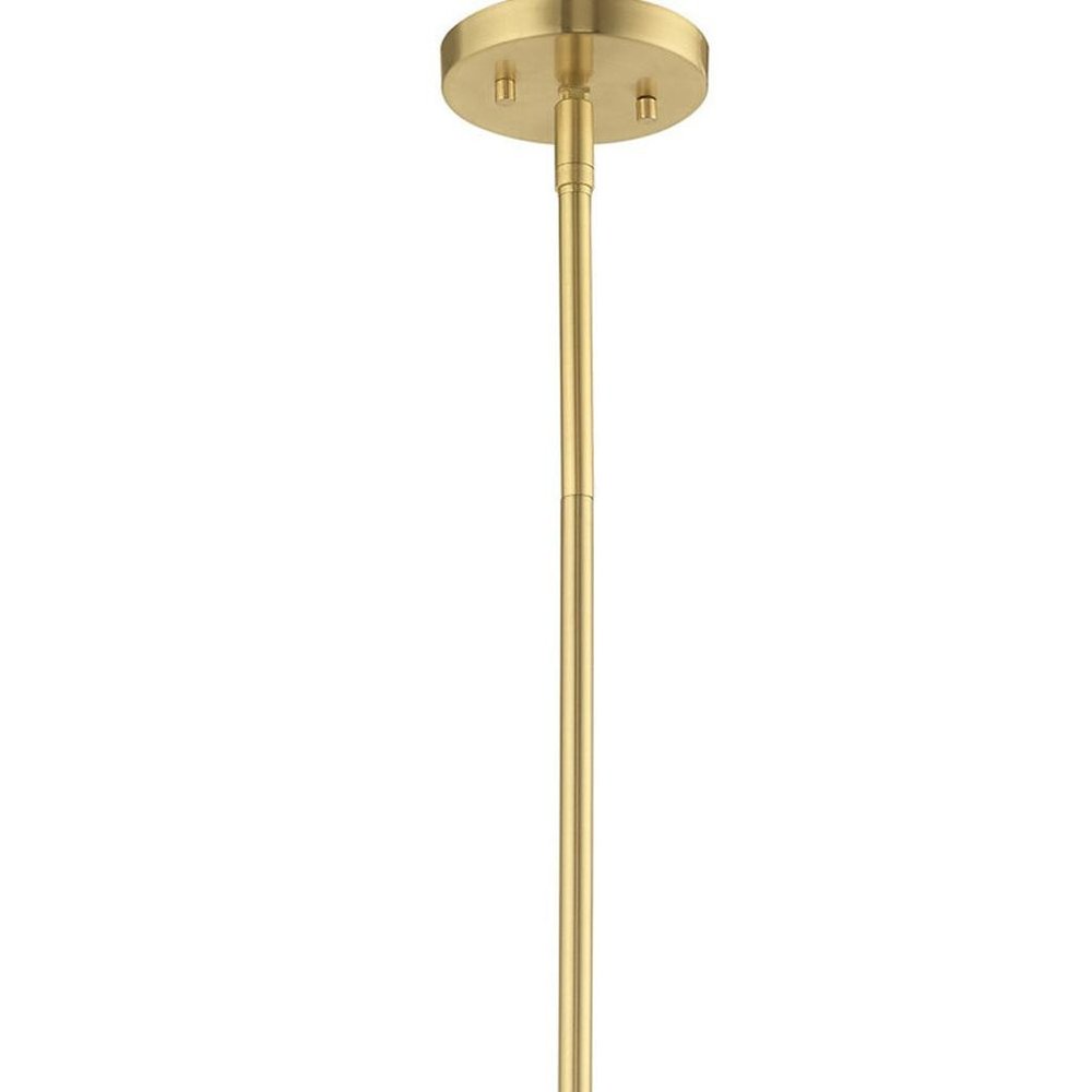 Brass Four Light Metal Dimmable Chandelier With Shades