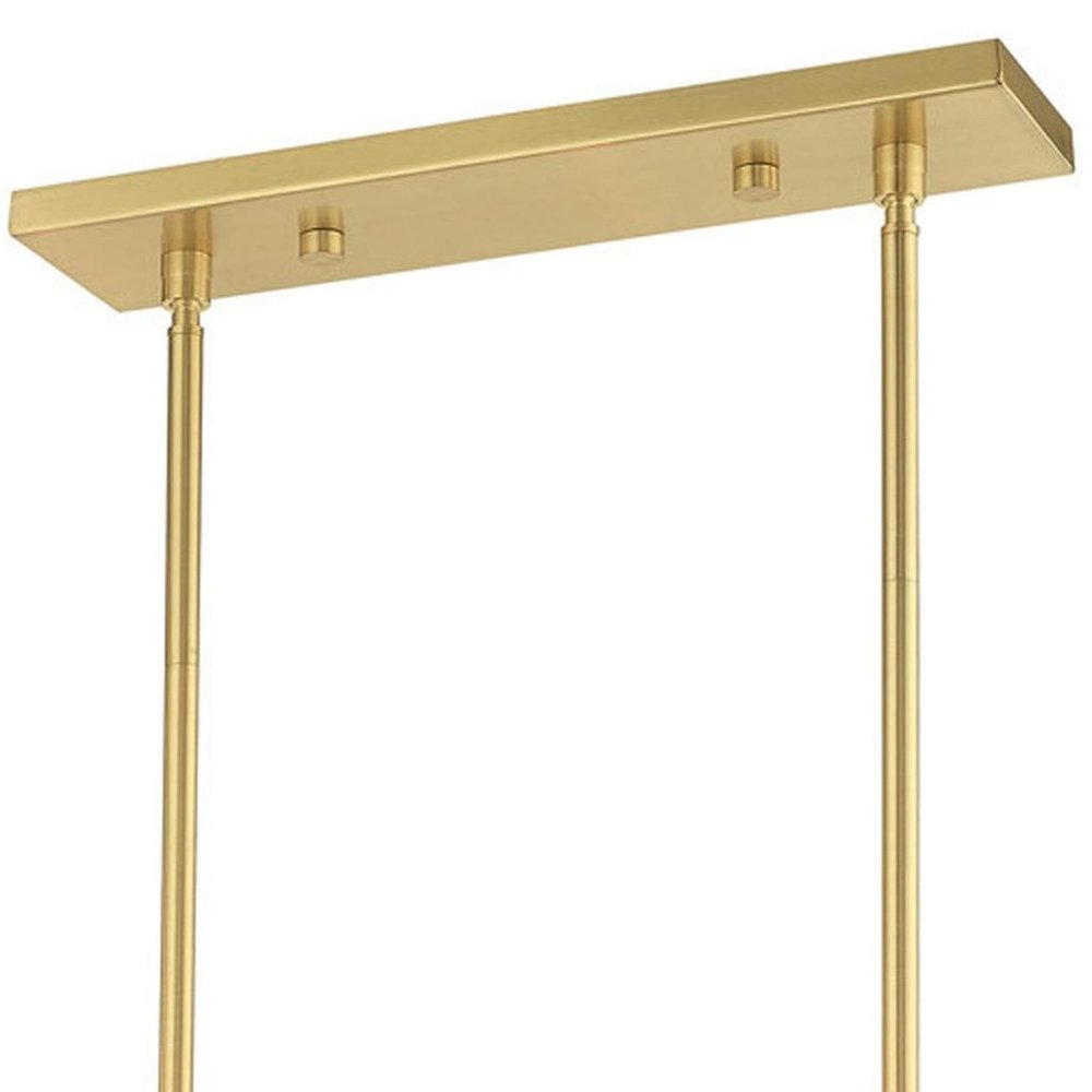 Brass Eight Light Metal Dimmable Chandelier With Shades