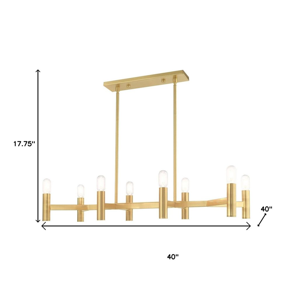 Eight Light Dimmable Chandelier With Shades