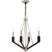 Four Light Dimmable Chandelier With Shades