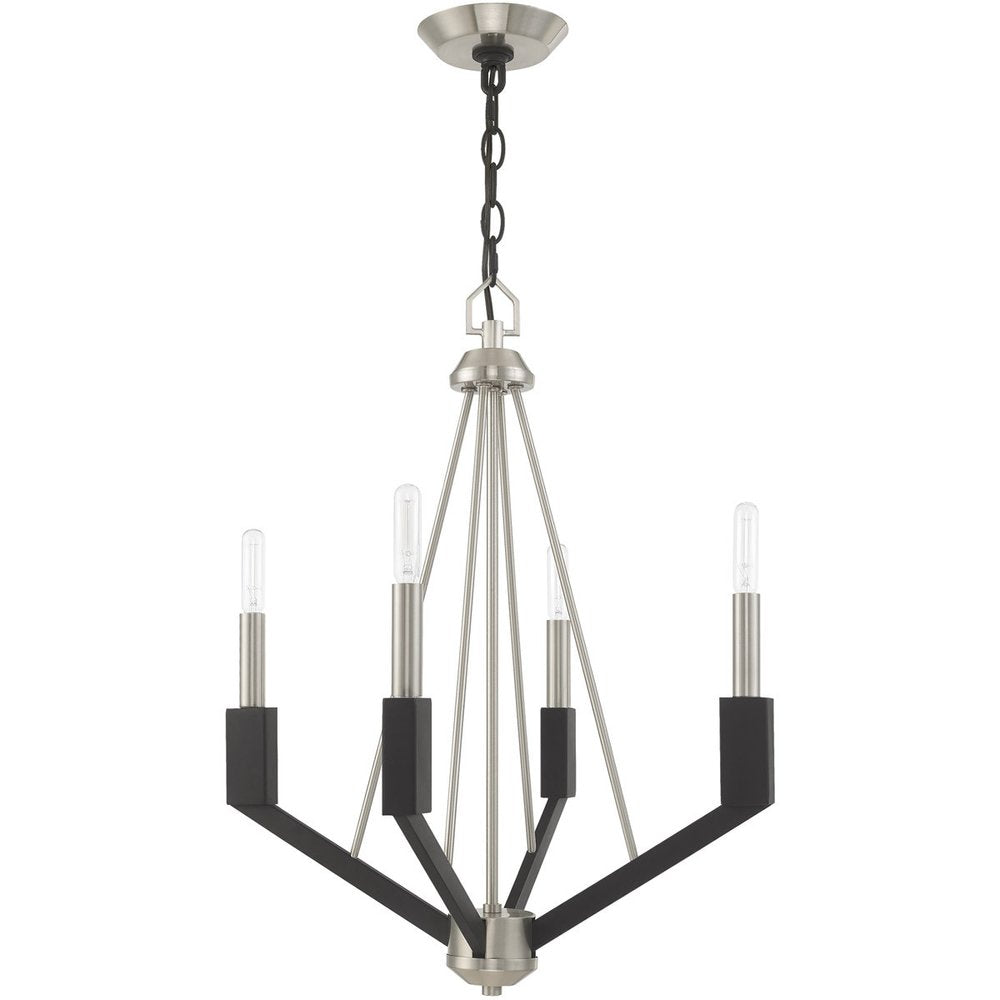 Four Light Dimmable Chandelier With Shades