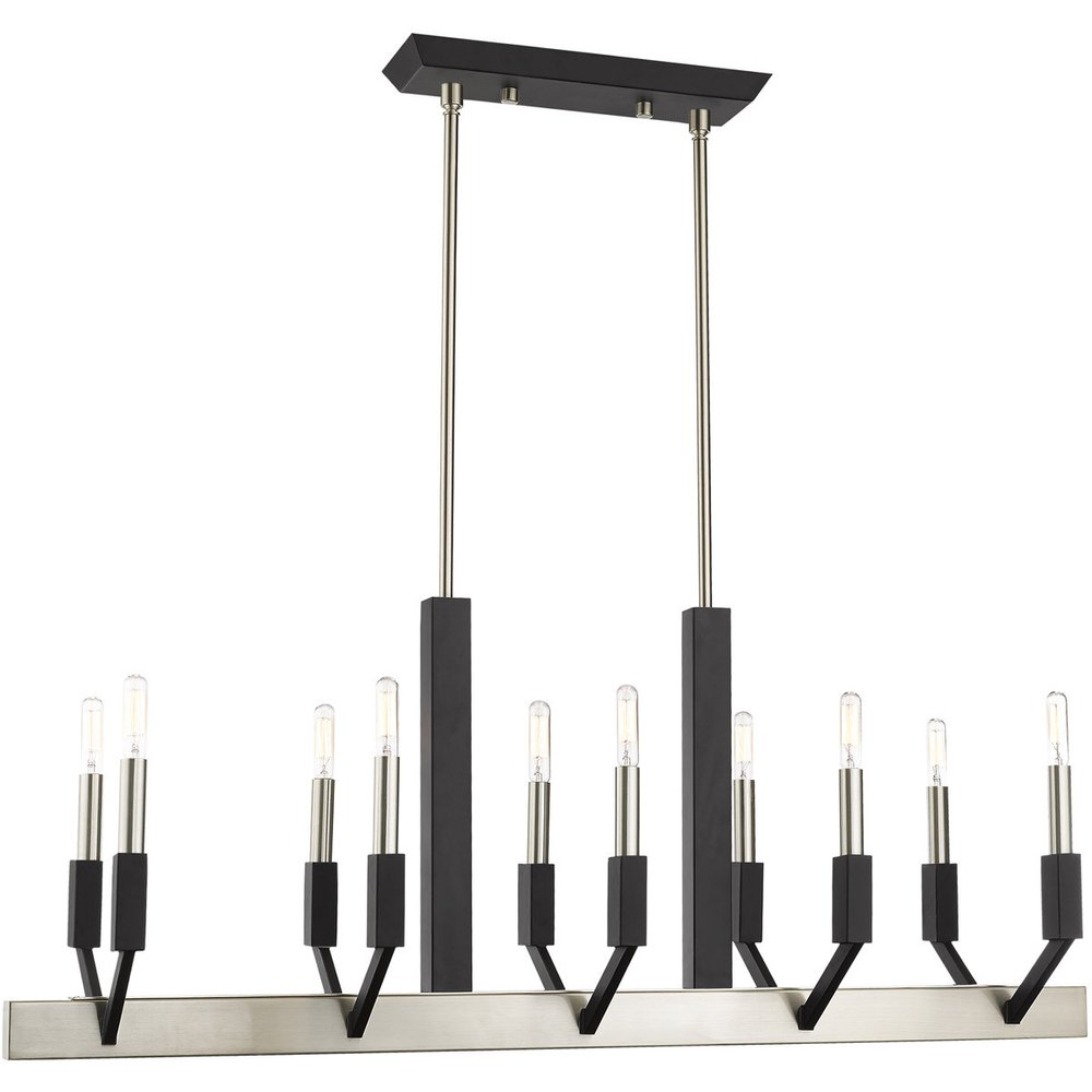Ten Light Dimmable Chandelier With Shades