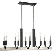 Ten Light Dimmable Chandelier With Shades