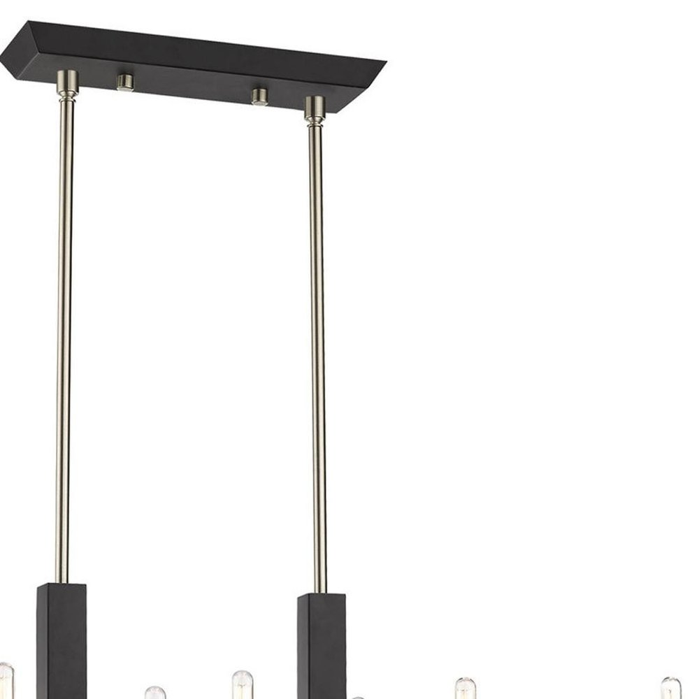 Ten Light Dimmable Chandelier With Shades