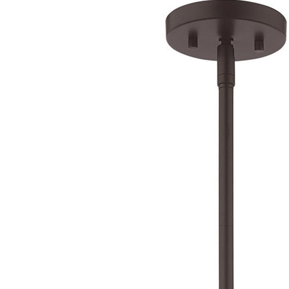 Bronze Four Light Dimmable Chandelier With Shades