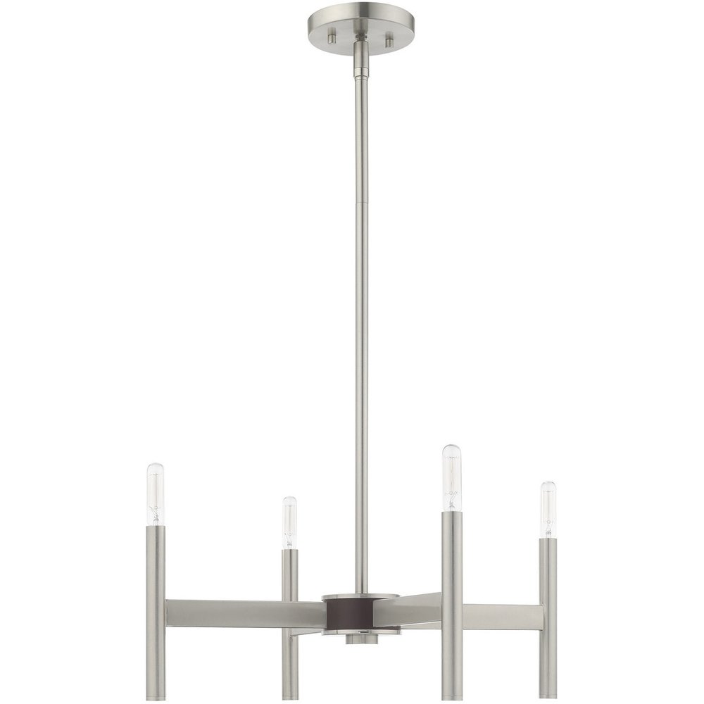 Four Light Dimmable Chandelier With Shades