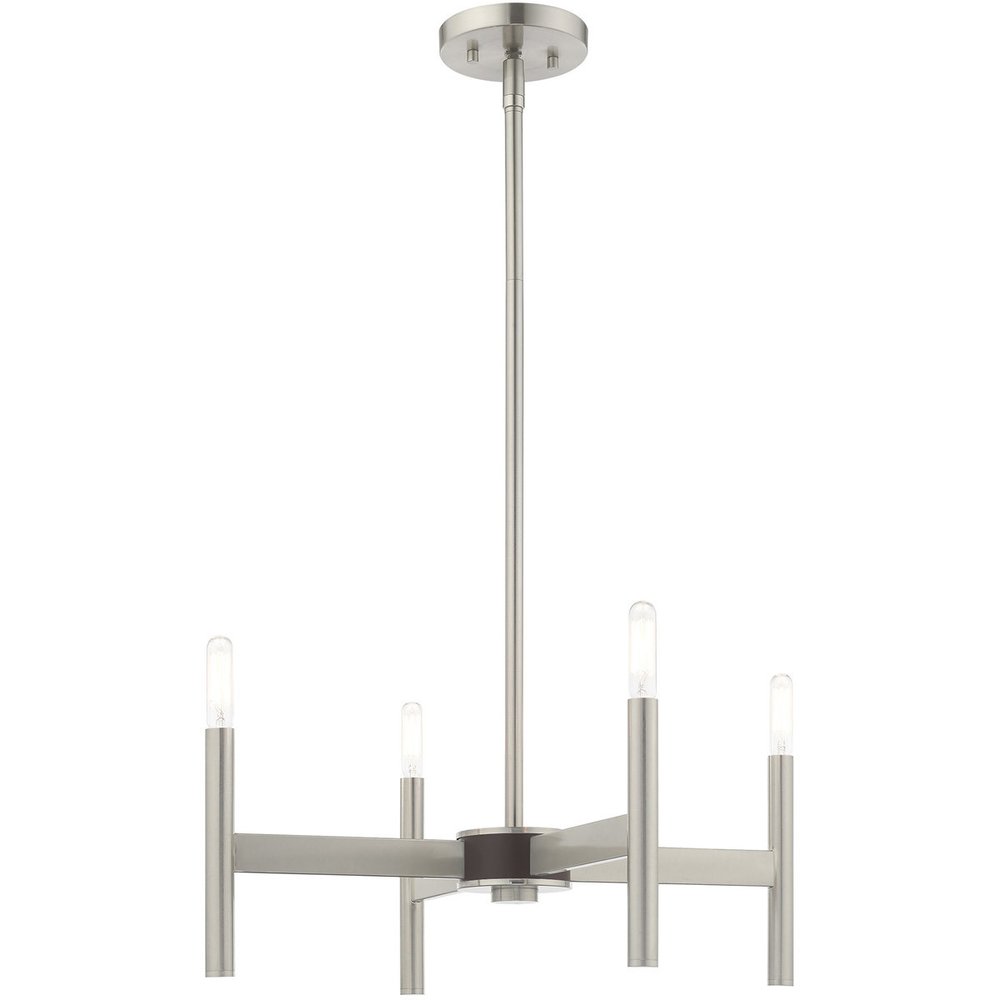 Four Light Dimmable Chandelier With Shades