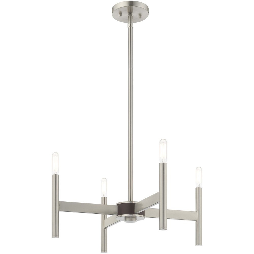Four Light Dimmable Chandelier With Shades