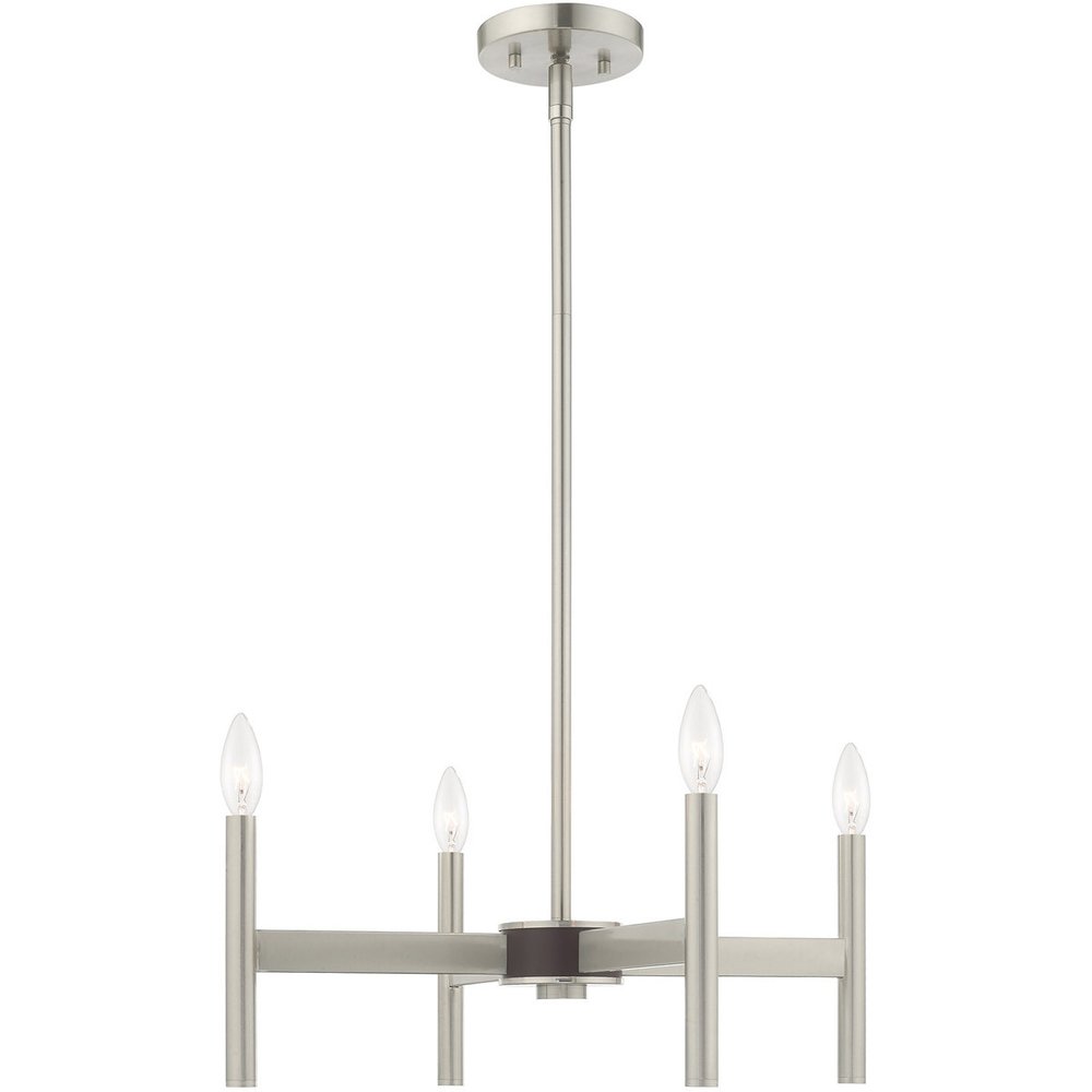 Four Light Dimmable Chandelier With Shades