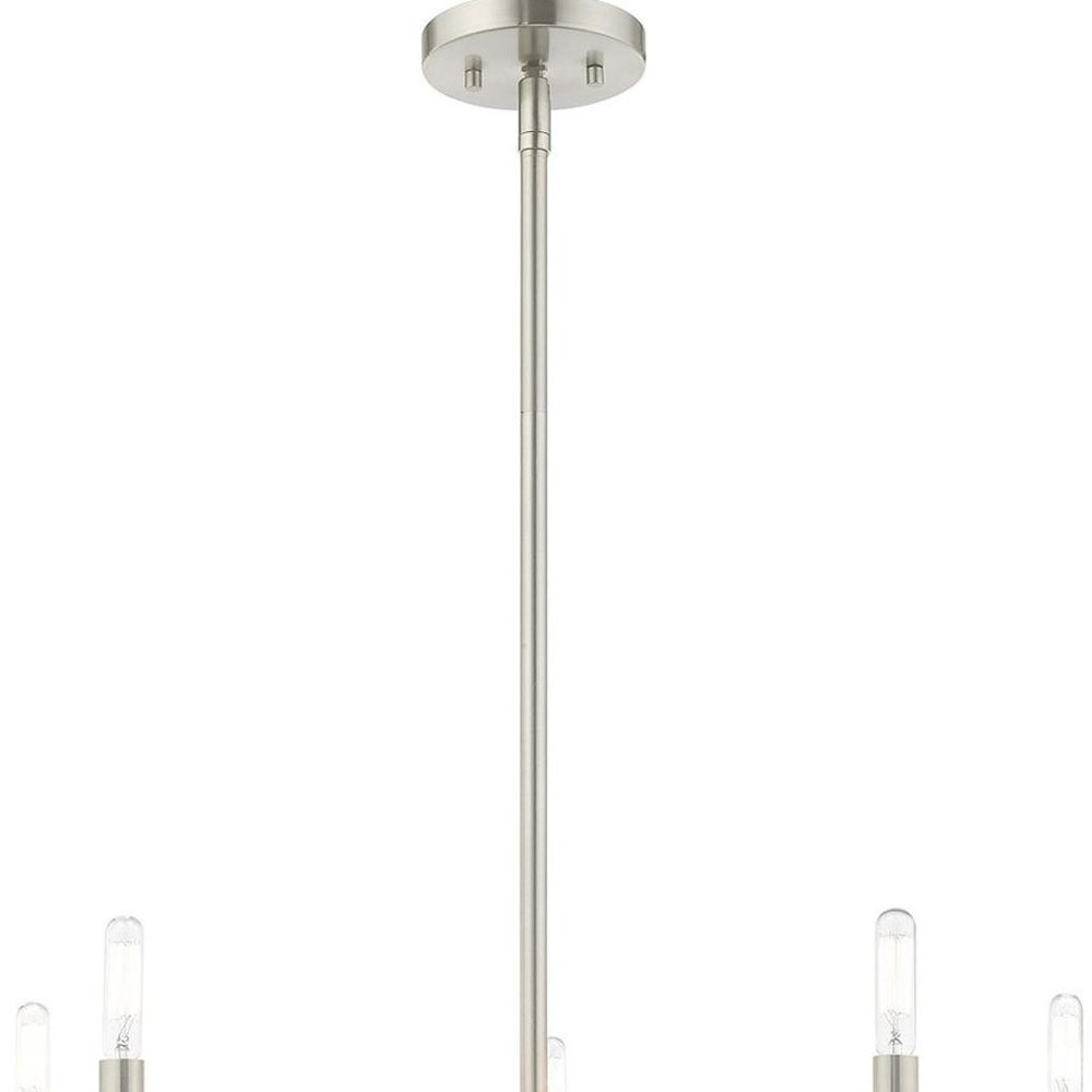Five Light Dimmable Chandelier With Shades