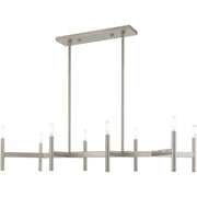 Eight Light Dimmable Chandelier With Shades
