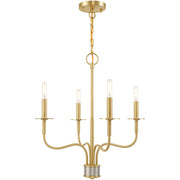 Four Light Dimmable Chandelier With Shades