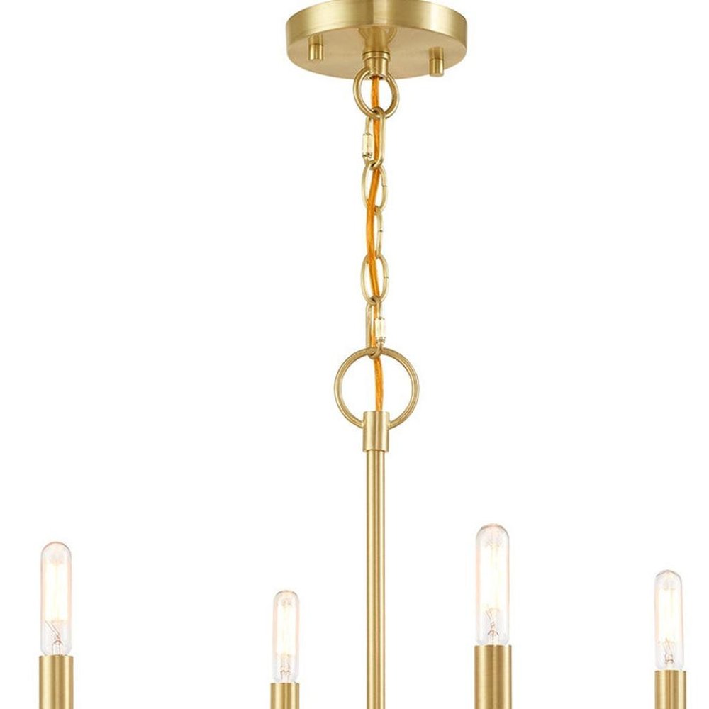 Four Light Dimmable Chandelier With Shades