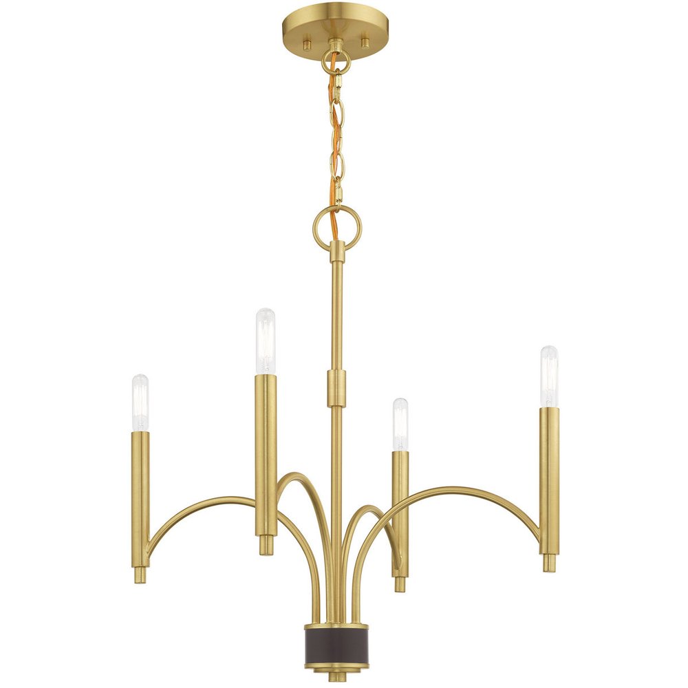 Four Light Dimmable Chandelier With Shades