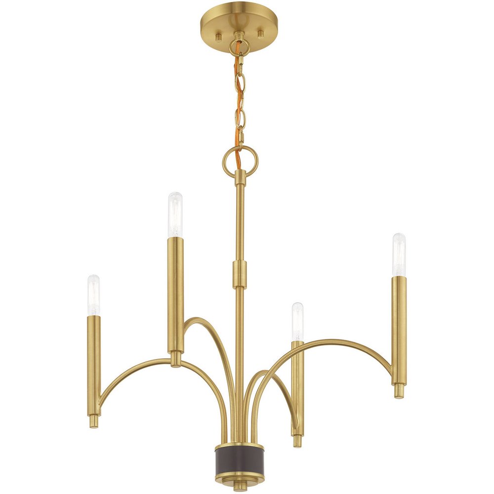 Four Light Dimmable Chandelier With Shades