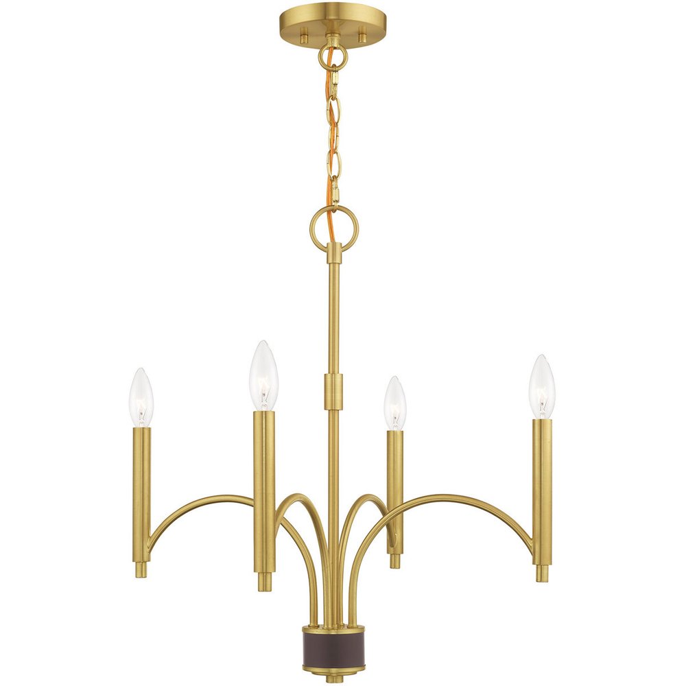Four Light Dimmable Chandelier With Shades
