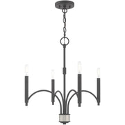 Four Light Dimmable Chandelier With Shades