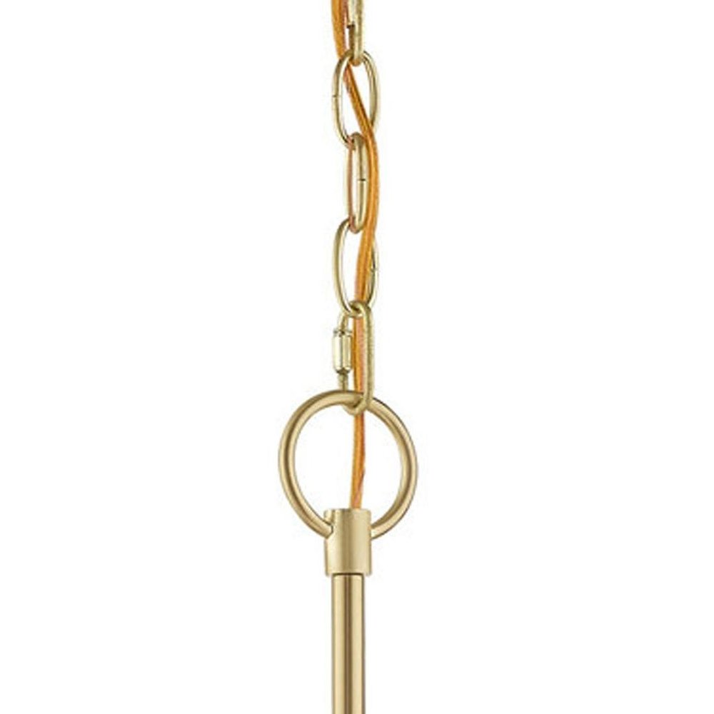 Six Light Dimmable Chandelier With Shades