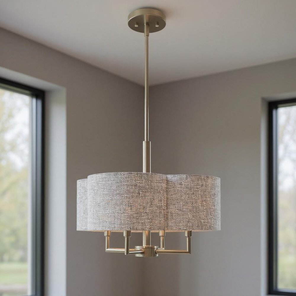 Four Light Dimmable Chandelier With Shades
