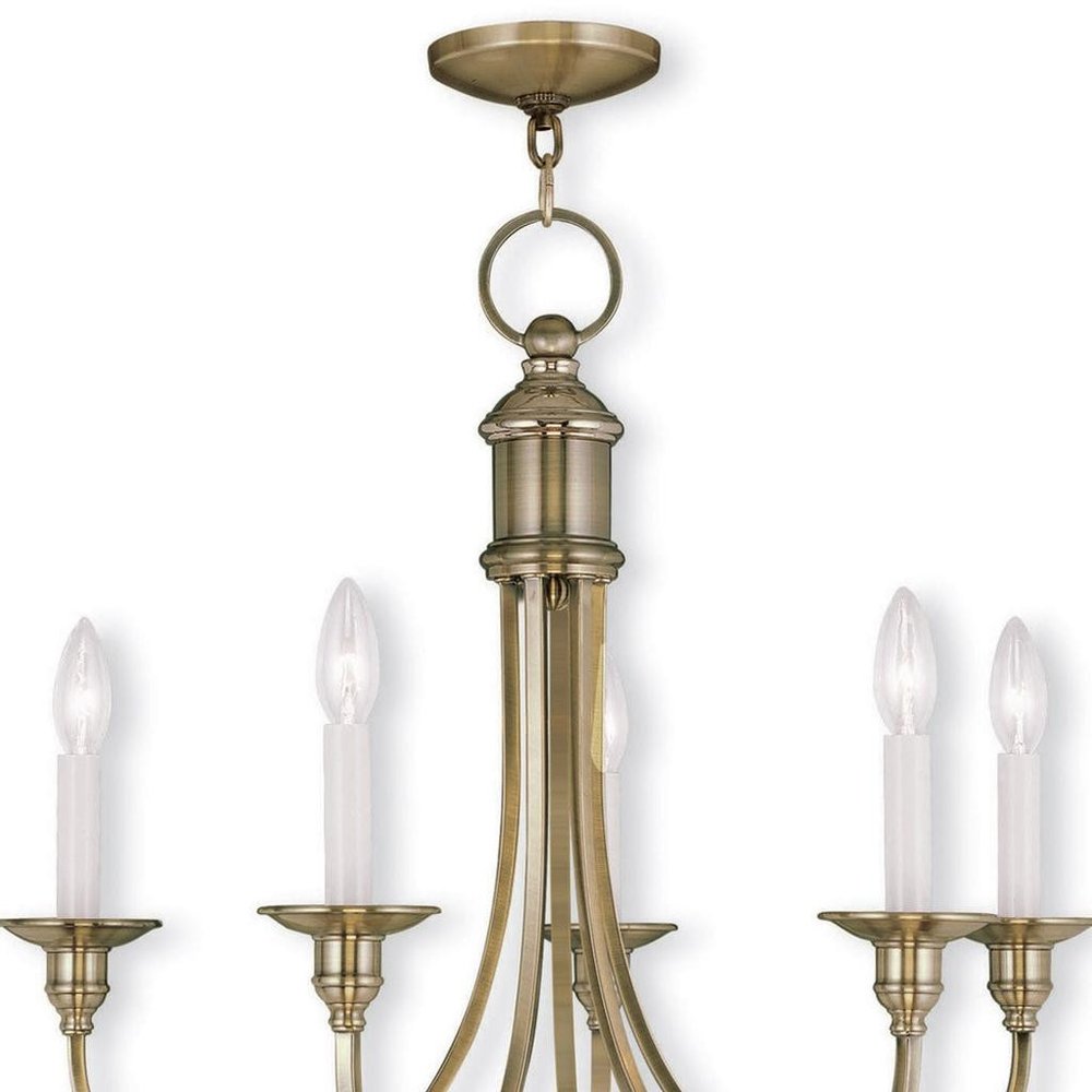 Five Light Dimmable Chandelier With Shades