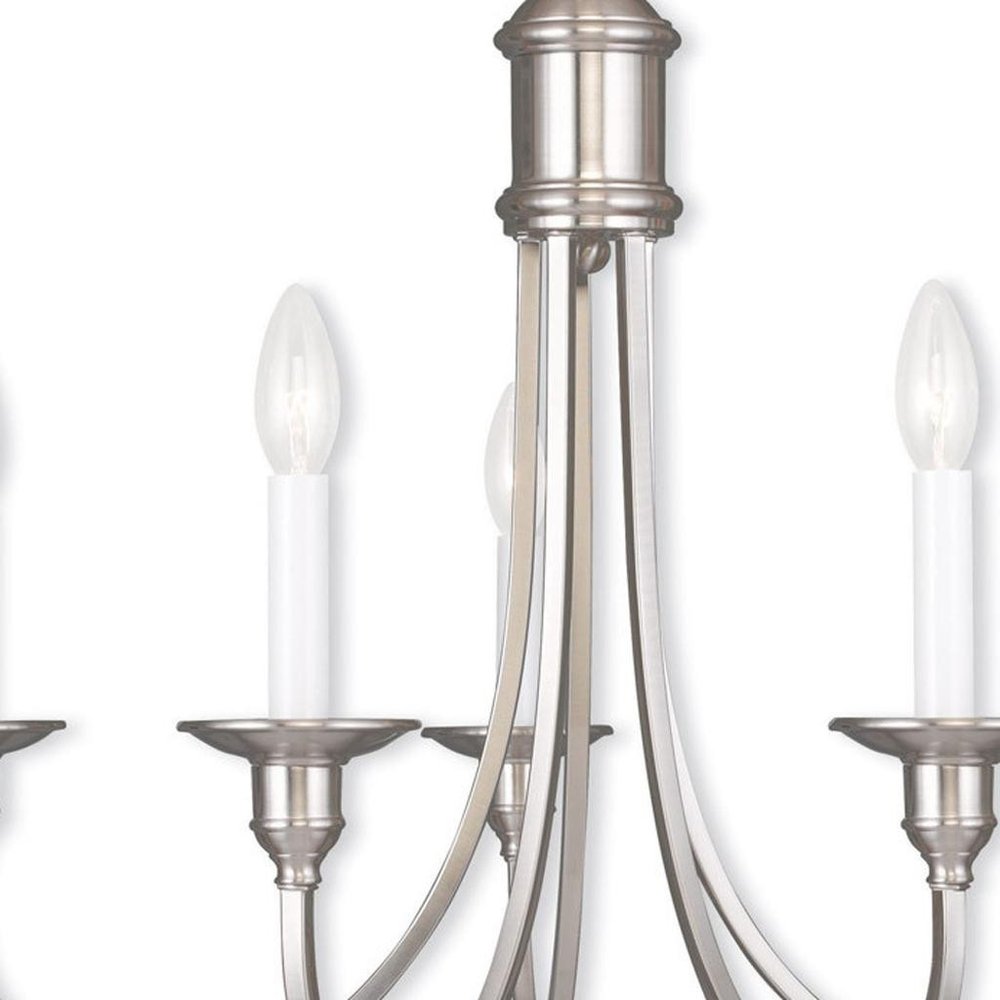 Five Light Dimmable Chandelier With Shades
