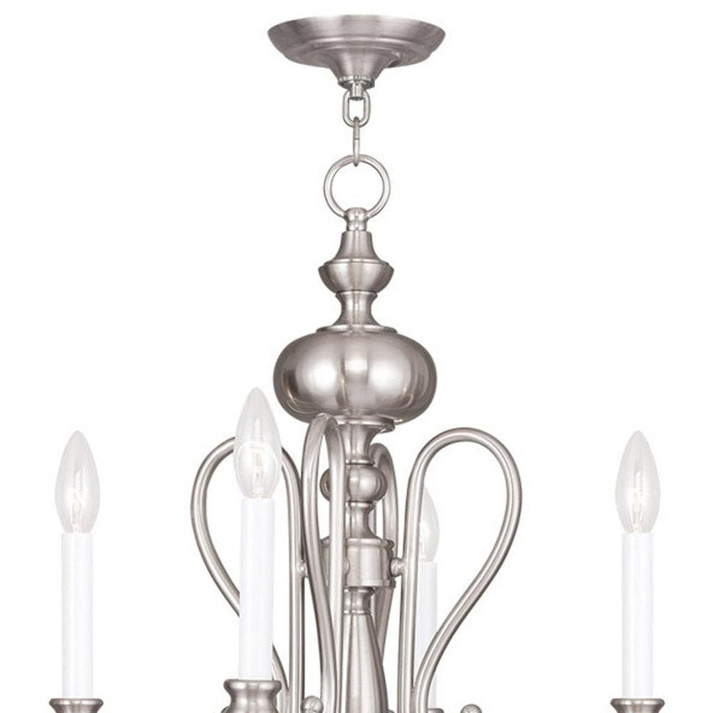Four Light Dimmable Chandelier With Shades