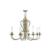 Eight Light Dimmable Chandelier With Shades