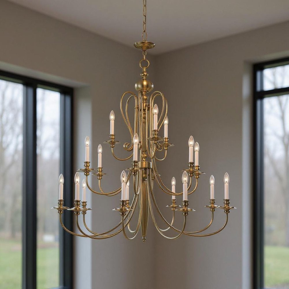 Multi Light Dimmable Chandelier With Shades