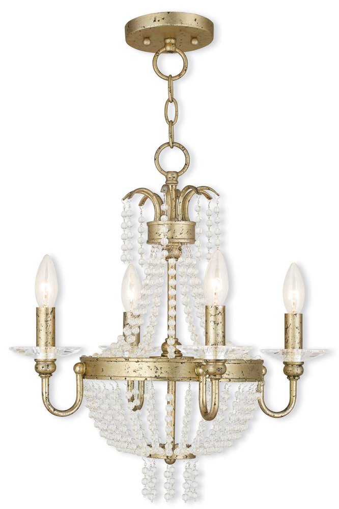 Four Light Dimmable Chandelier With Shades