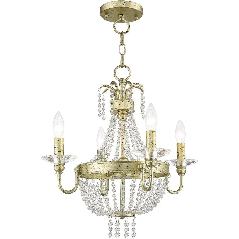 Four Light Dimmable Chandelier With Shades
