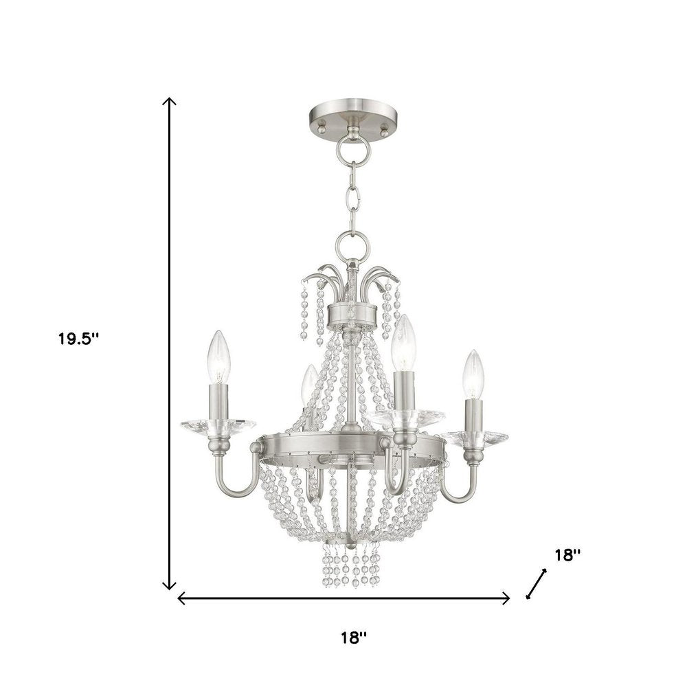 Four Light Dimmable Chandelier With Shades