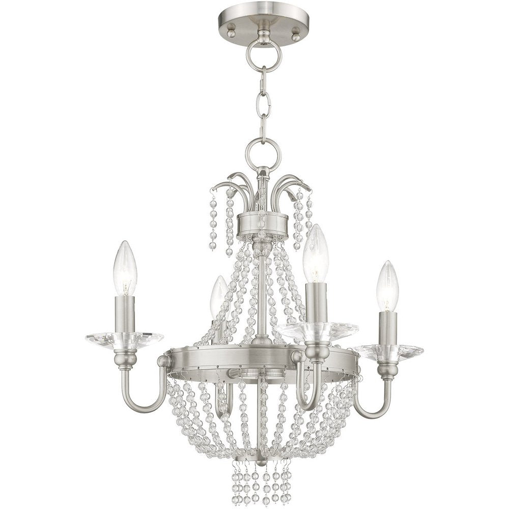 Four Light Dimmable Chandelier With Shades
