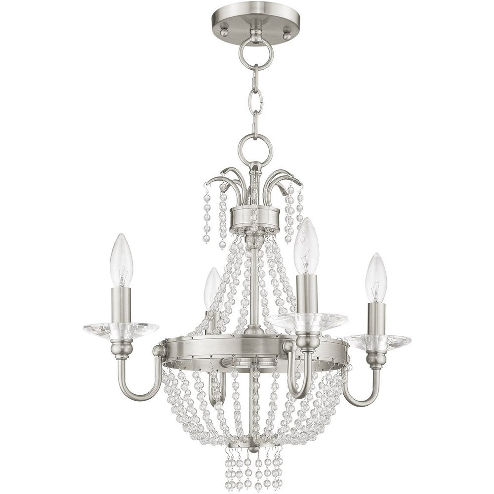 Four Light Dimmable Chandelier With Shades