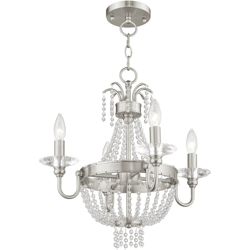 Four Light Dimmable Chandelier With Shades