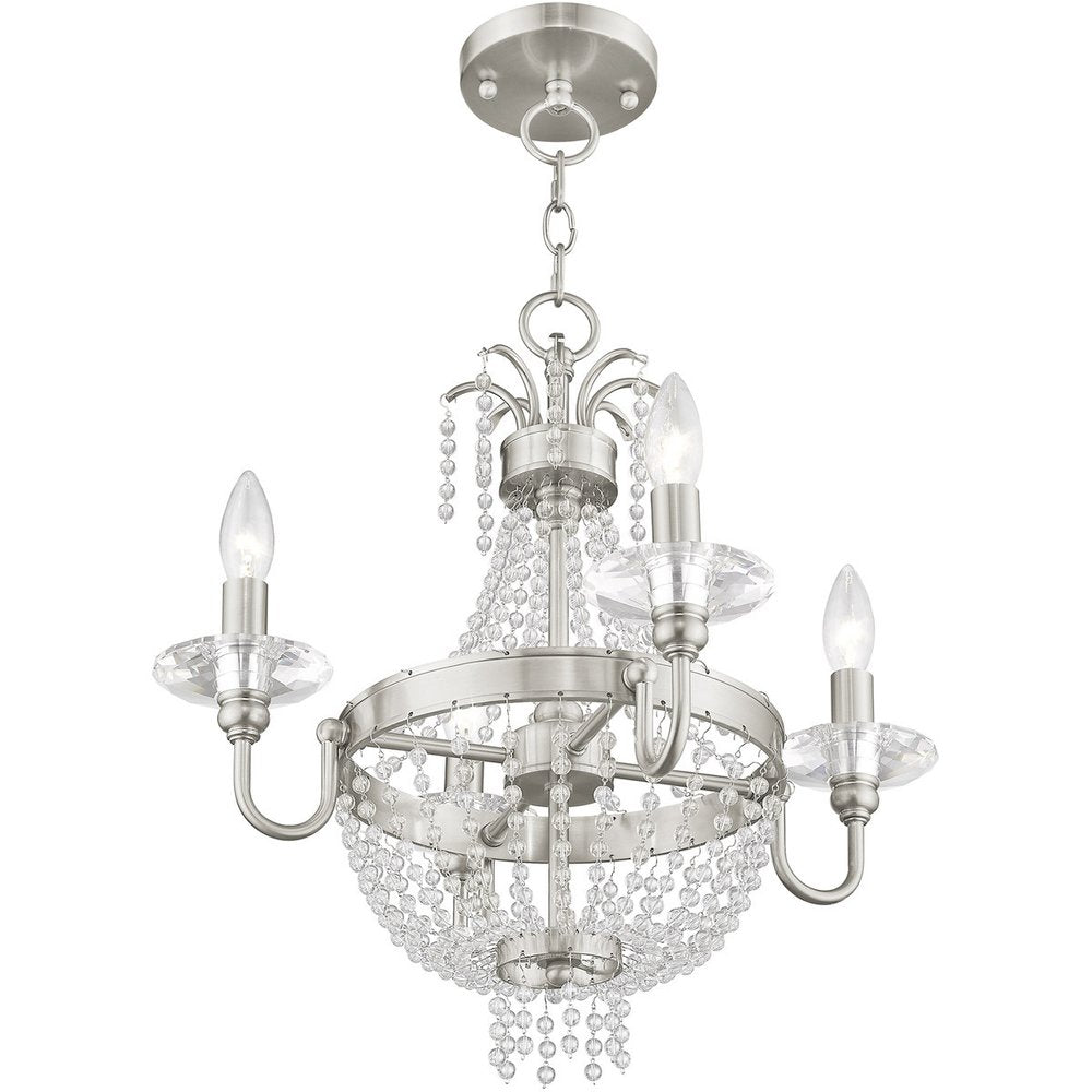 Four Light Dimmable Chandelier With Shades