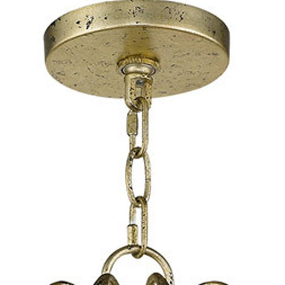 Six Light Dimmable Chandelier With Shades