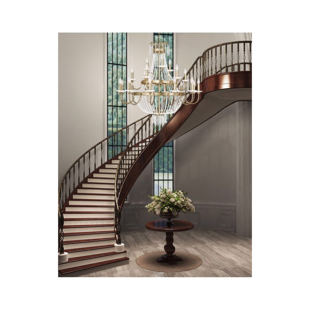 Multi Light Dimmable Chandelier With Shades