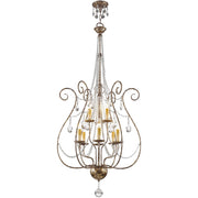 Nine Light Dimmable Chandelier With Shades