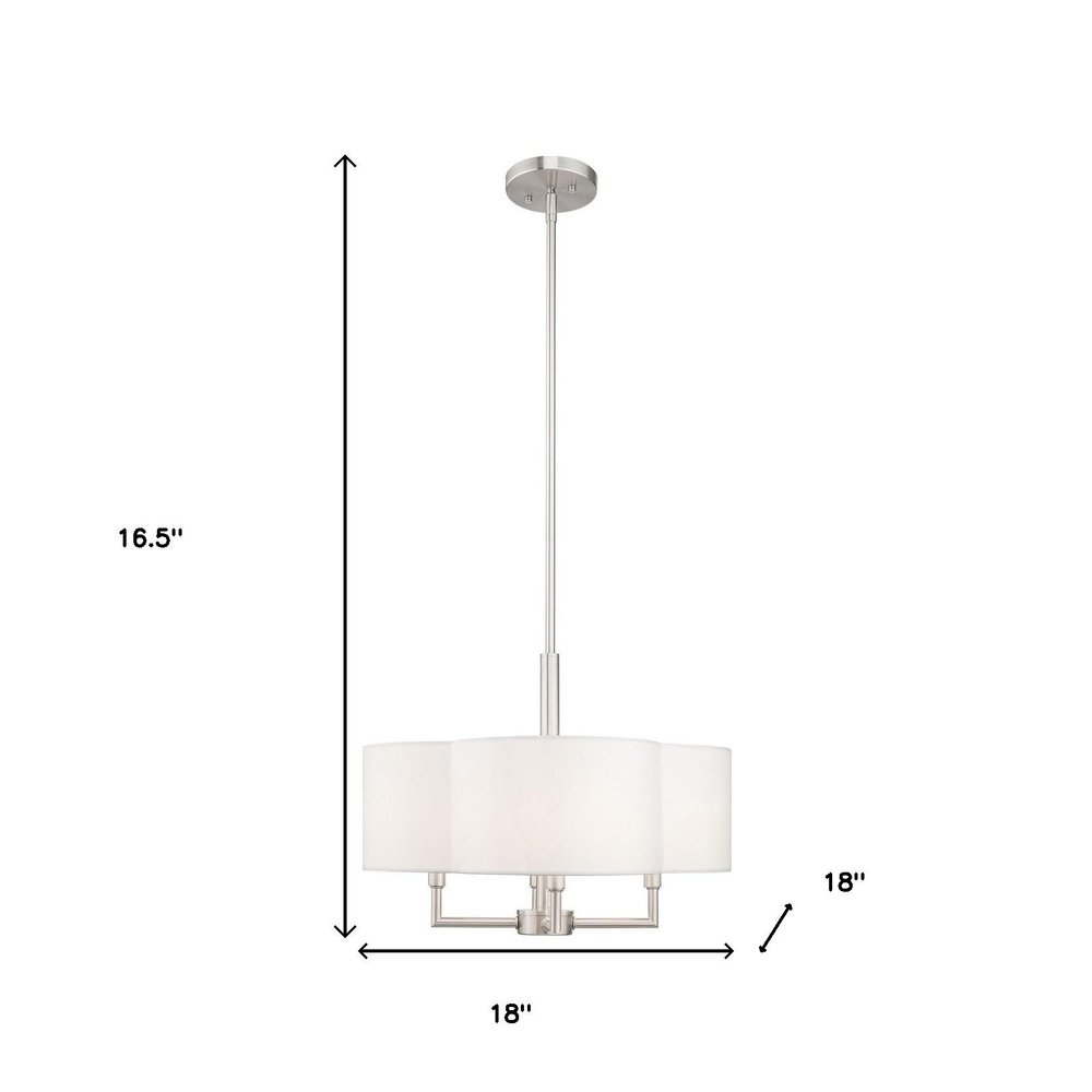 Four Light Dimmable Chandelier With Shades