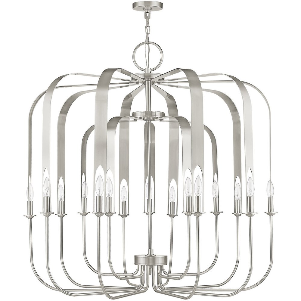 Multi Light Dimmable Chandelier With Shades