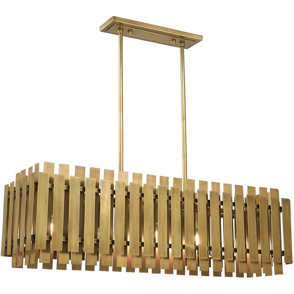 Five Light Dimmable Chandelier With Shades