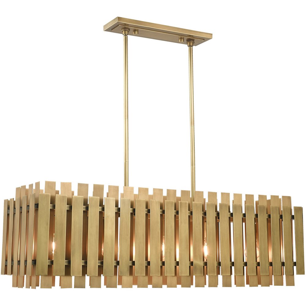 Five Light Dimmable Chandelier With Shades