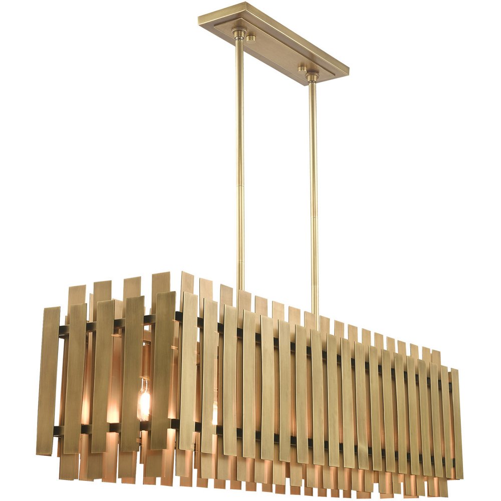 Five Light Dimmable Chandelier With Shades
