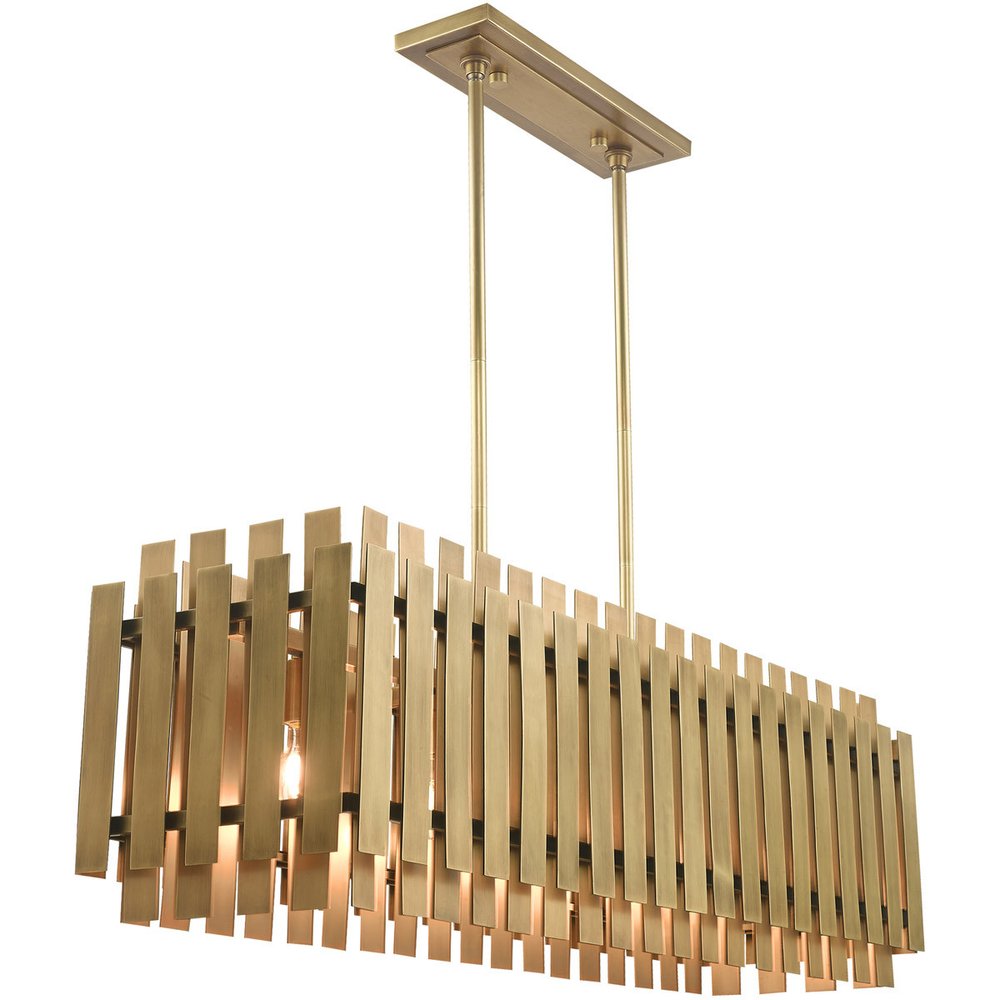 Five Light Dimmable Chandelier With Shades