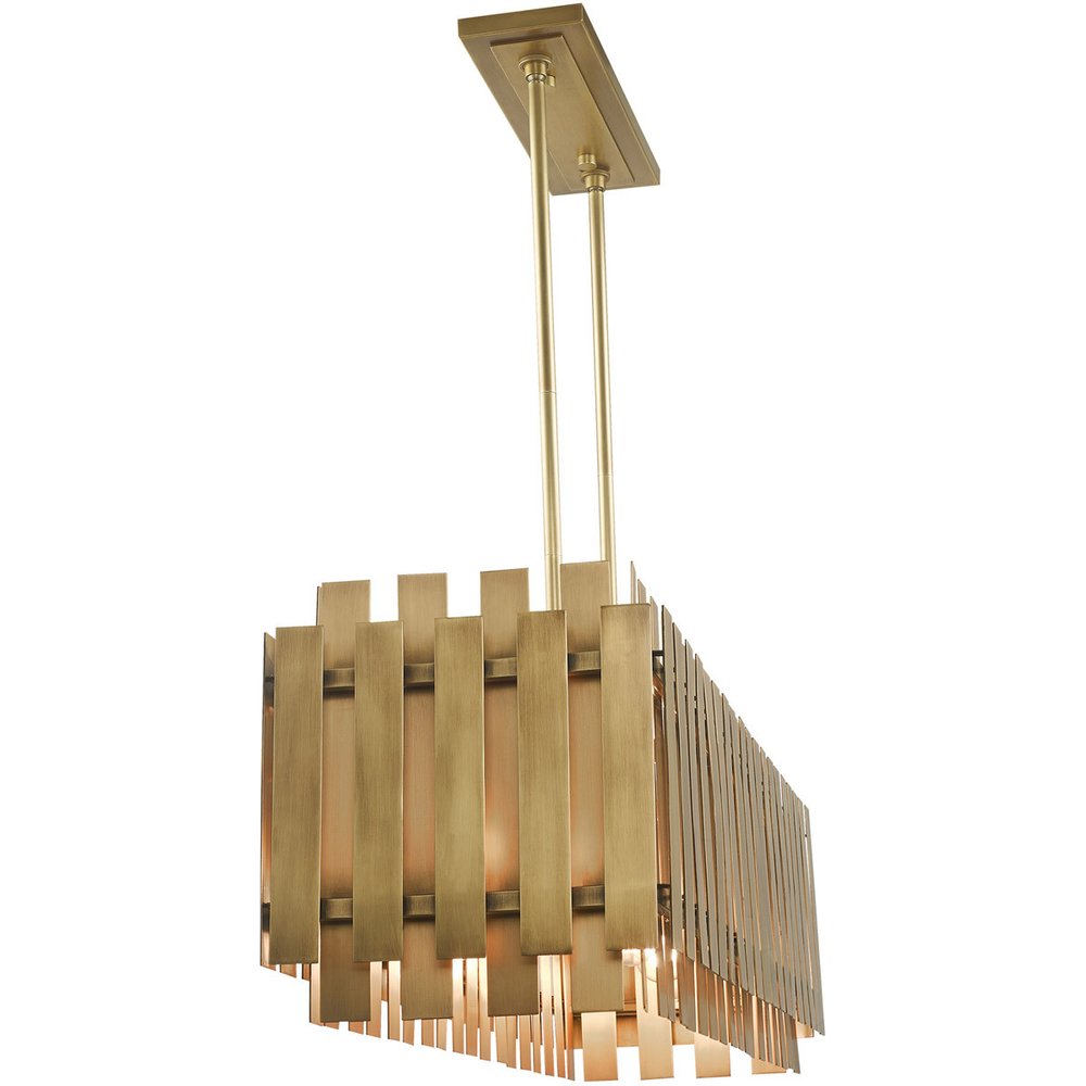 Five Light Dimmable Chandelier With Shades