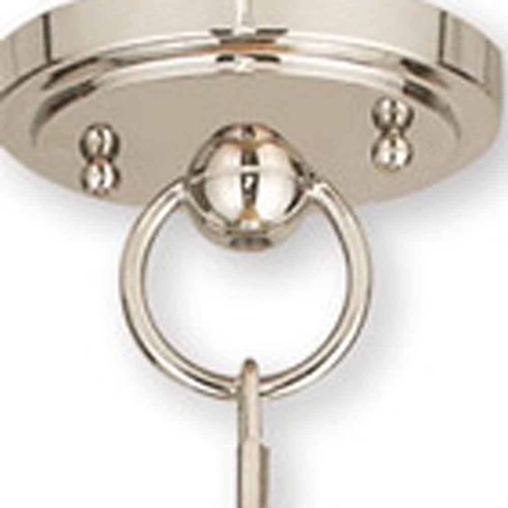 Nickel And Opal Three Light Metal Dimmable Chandelier With Shades