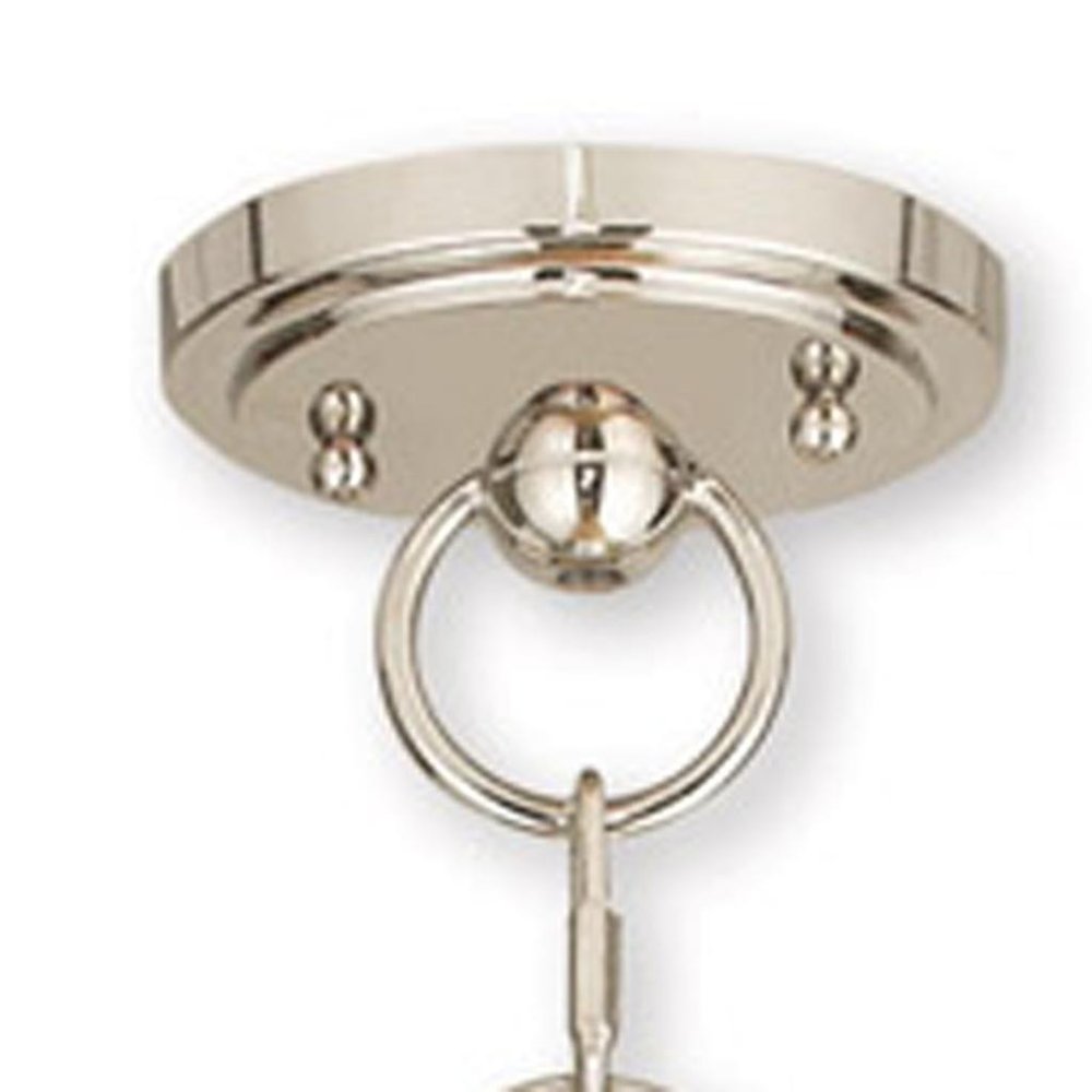 Nickel And Opal Three Light Metal Dimmable Chandelier With Shades