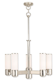 Five Light Dimmable Chandelier With Shades