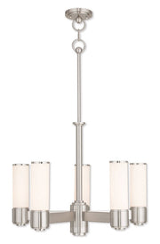 Five Light Dimmable Chandelier With Shades